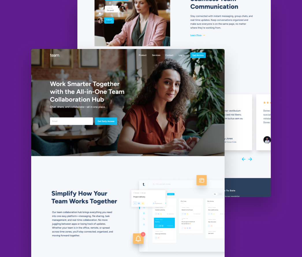 A mockup of a project