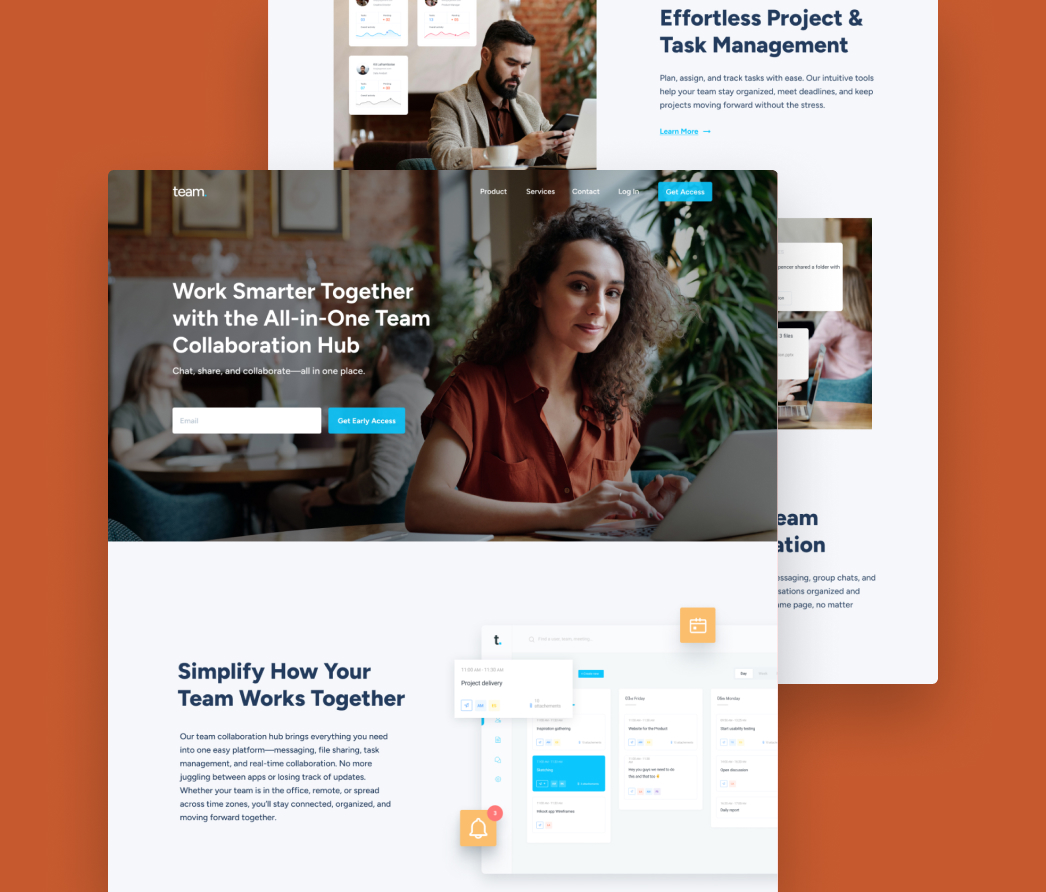 A mockup of a project