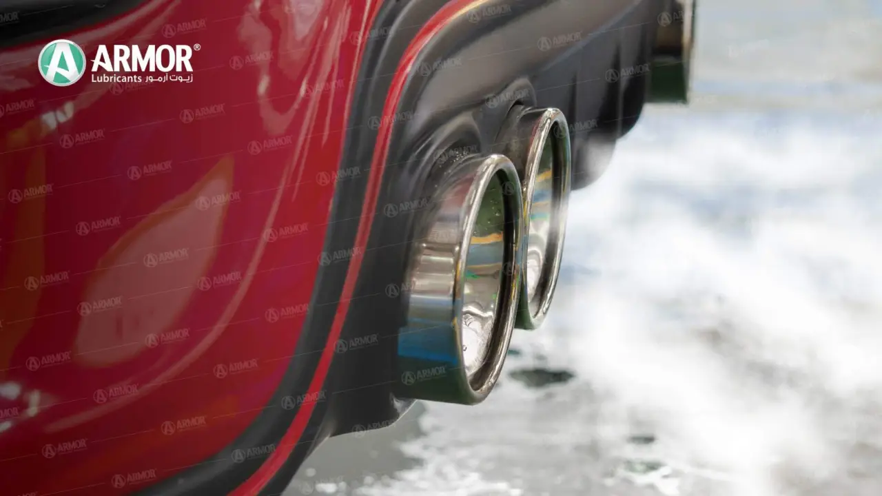 White exhaust smoke color from car exhaust system