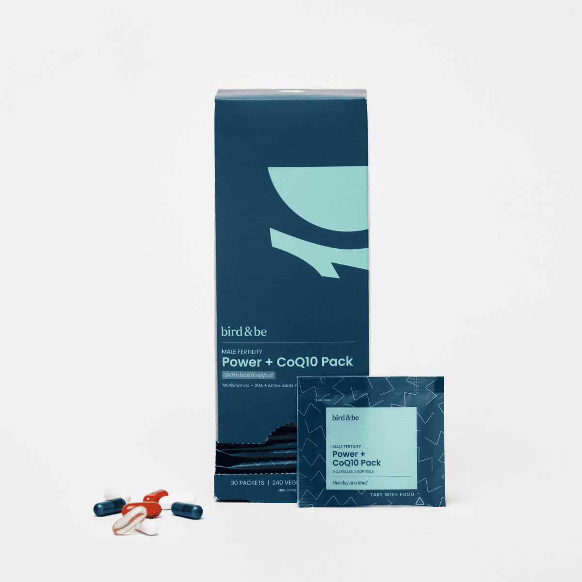 Bird and Be Male Fertility Power plus CoQ10 Pack