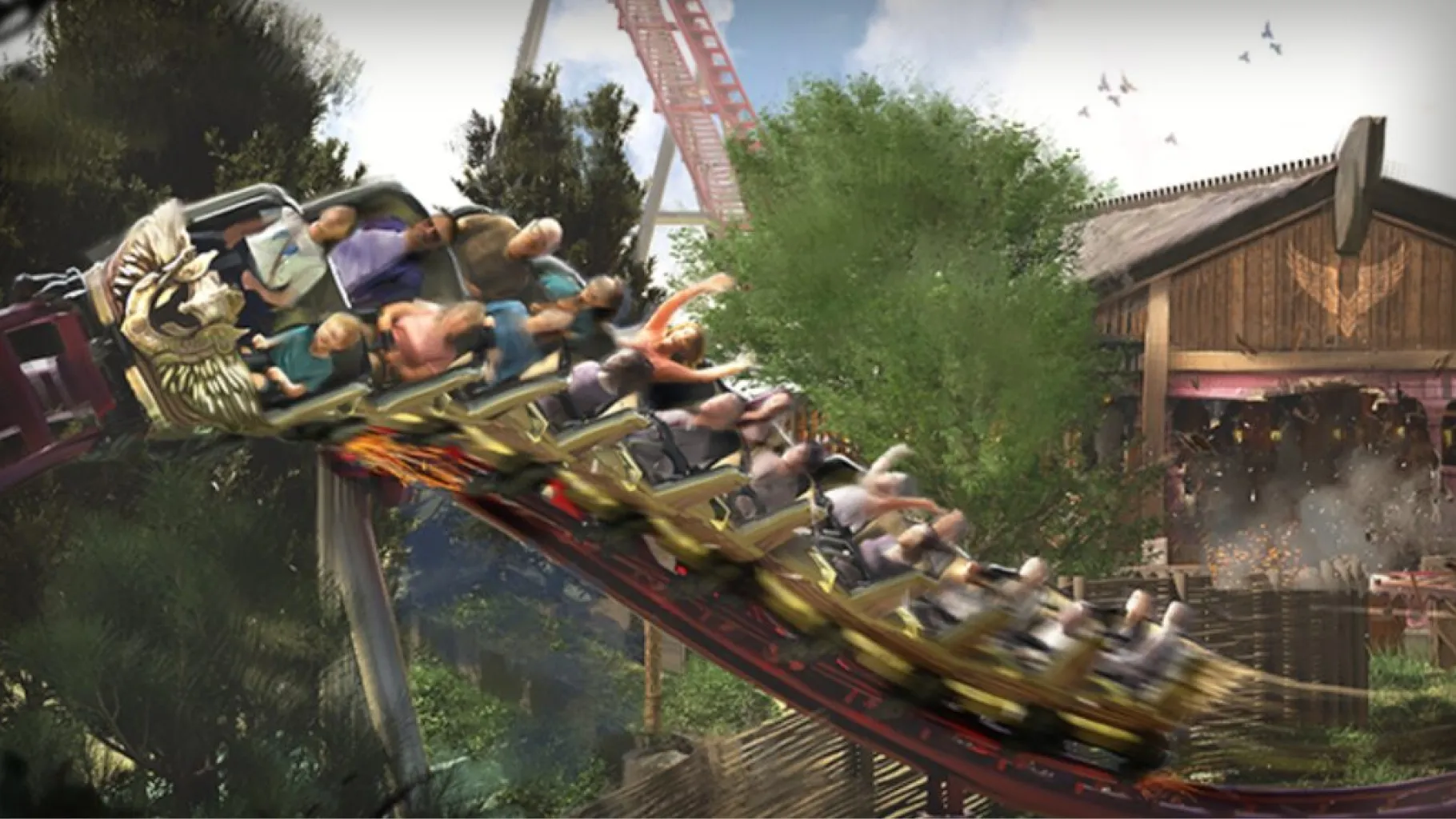 Concept art du coaster Valkyrie à Festyland / © Festyland 