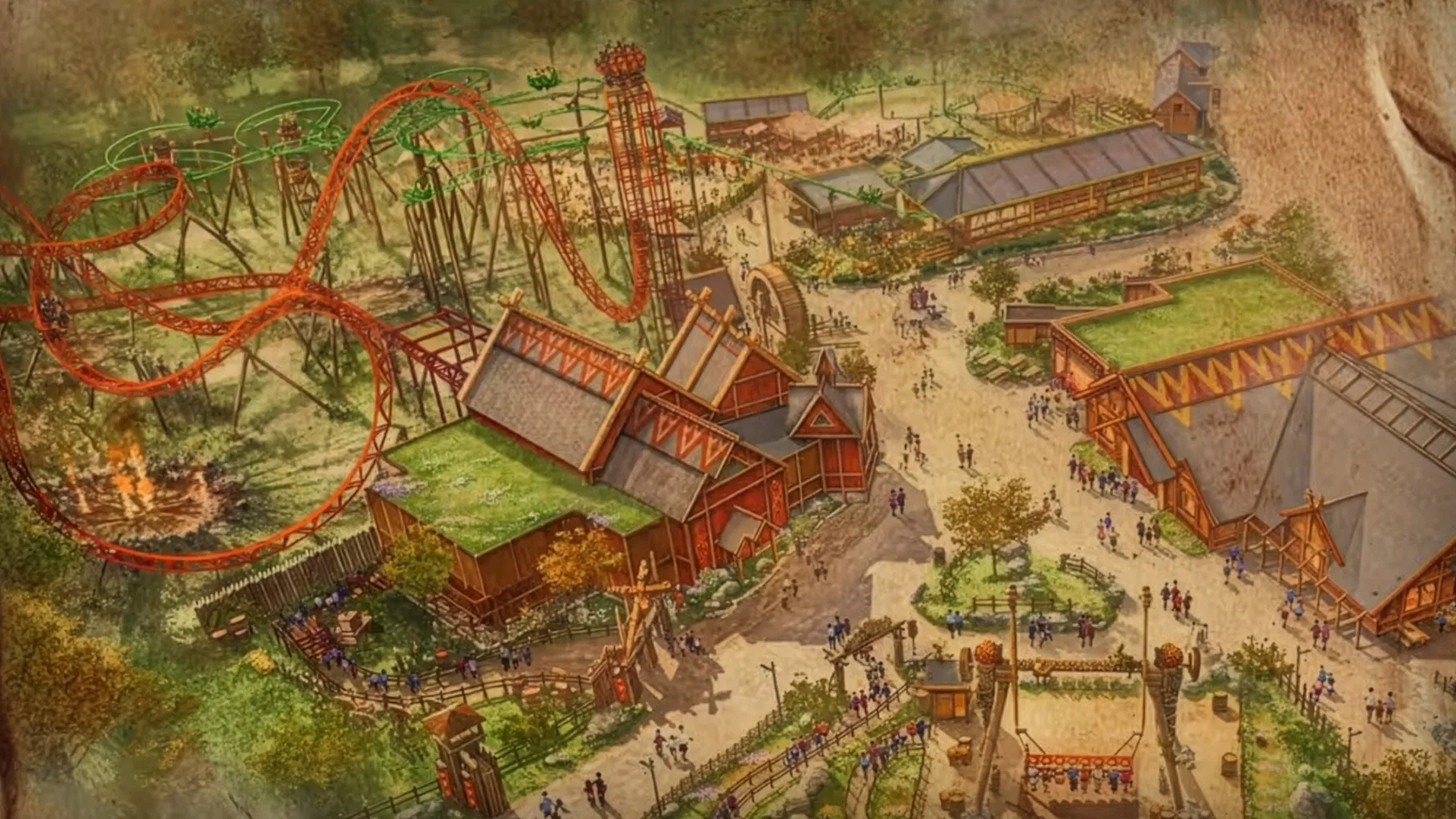 Concept art de la zone Valgard au parc Paultons Park / © Paultons Park