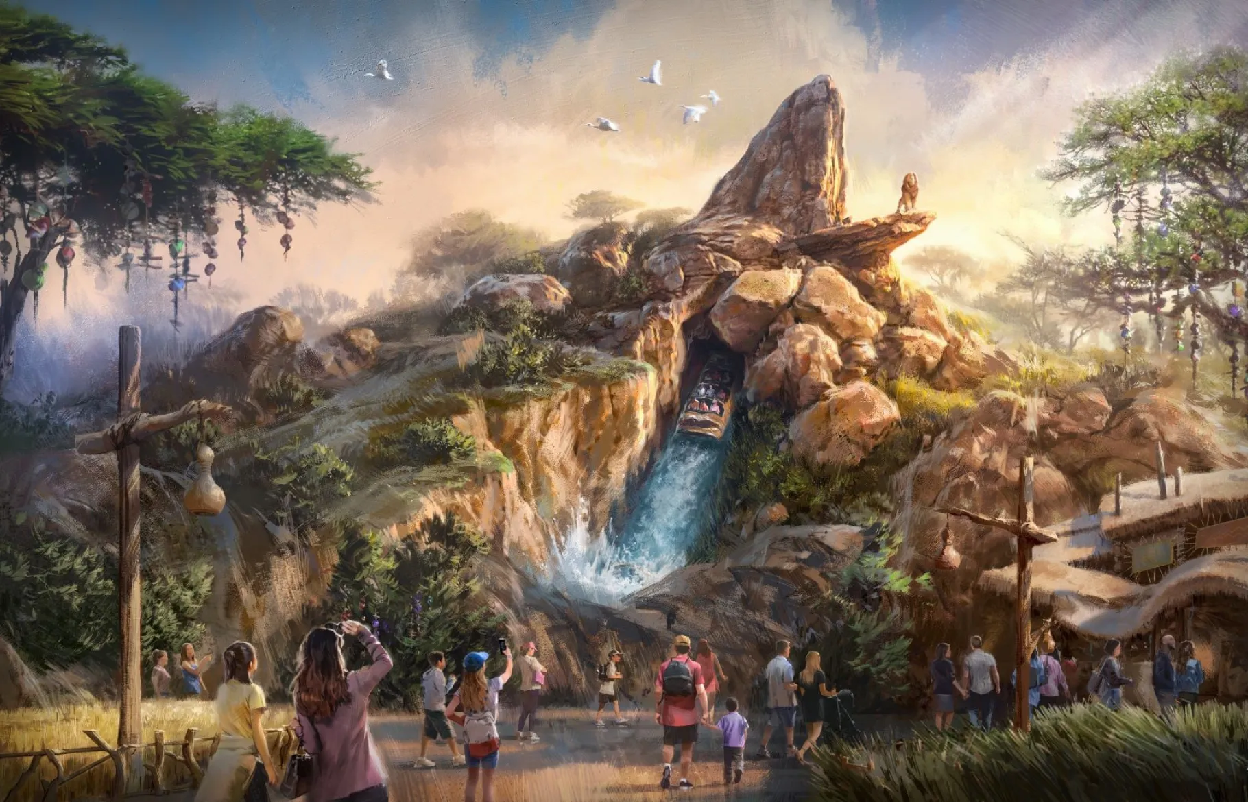 Concept art de la zone Pride Land à Disney Adventure World / © Disneyland Paris