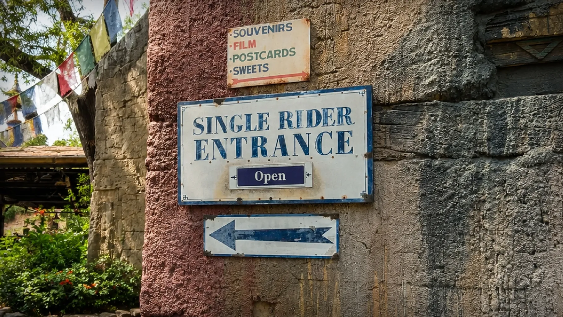 Photographie de la plaque de la file Single Rider d'Expedition Everest à Animal Kingdom