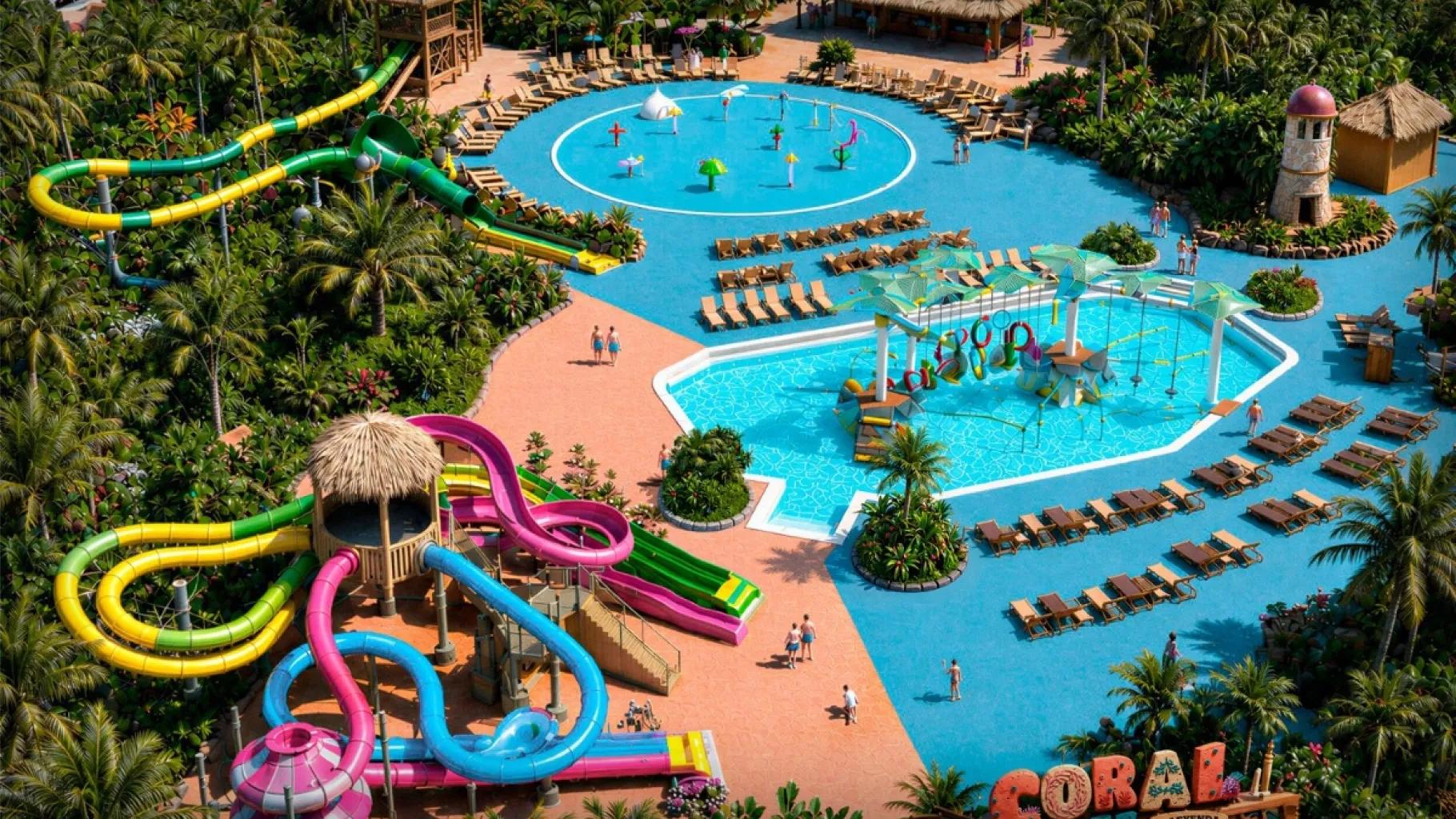 Concept art non indicatif de Coral Bay, La Leyenda Perdida à Caribe Aquatic Park / © PortAventura World