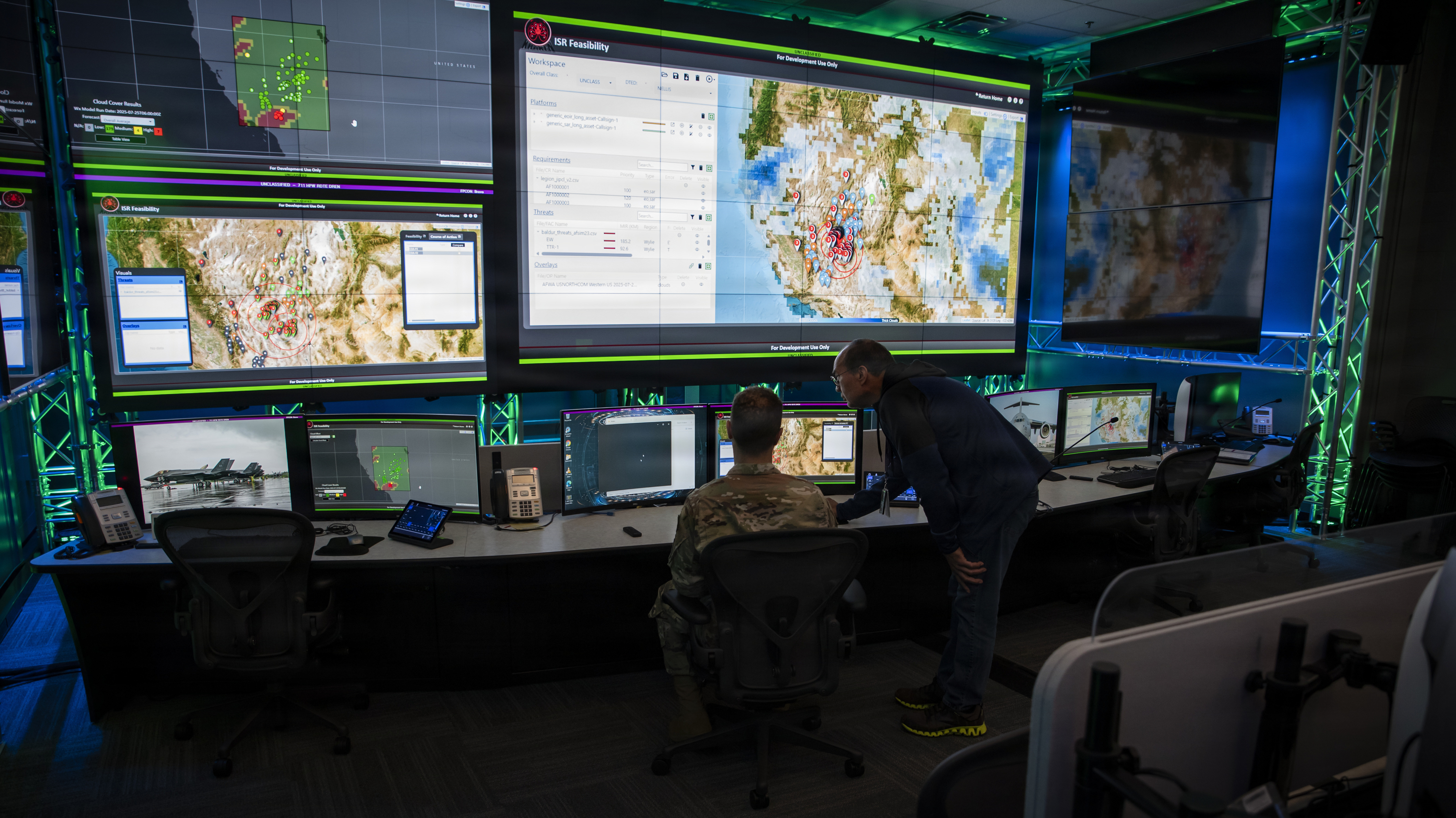 Senior intelligence officers demonstrate intelligence, surveillance and reconnaissance technology