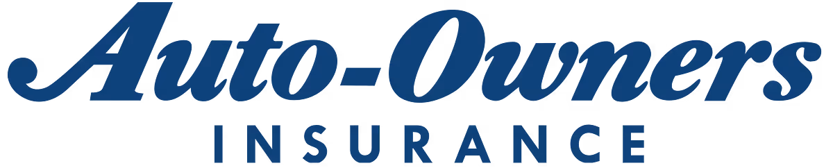 Auto-Owners Insurance logo text in blue.