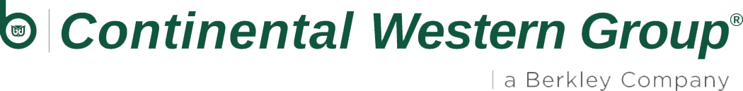 Continental Western Group logo with text 'a Berkley Company'.