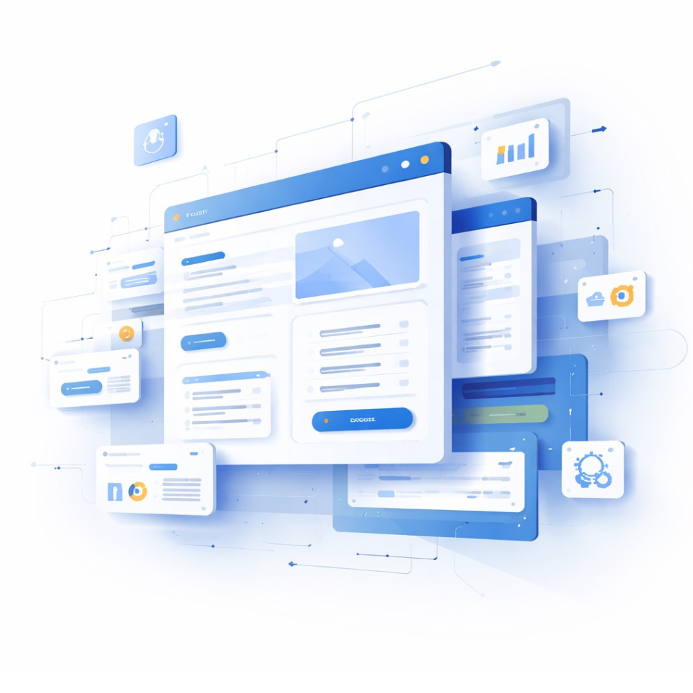 Illustration representing website and brand growth