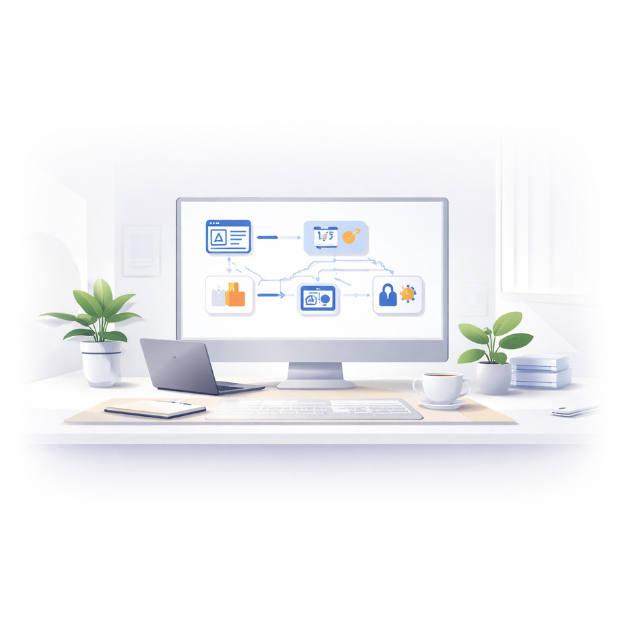 Illustration representing website and brand growth