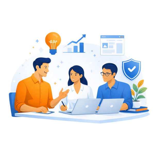 Illustration representing website and brand growth