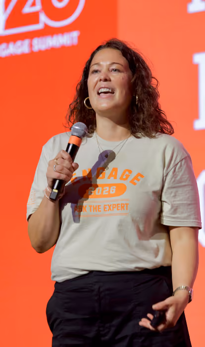 Engage Summit speaker on stage