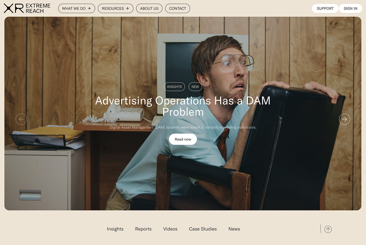XR Website screenshot