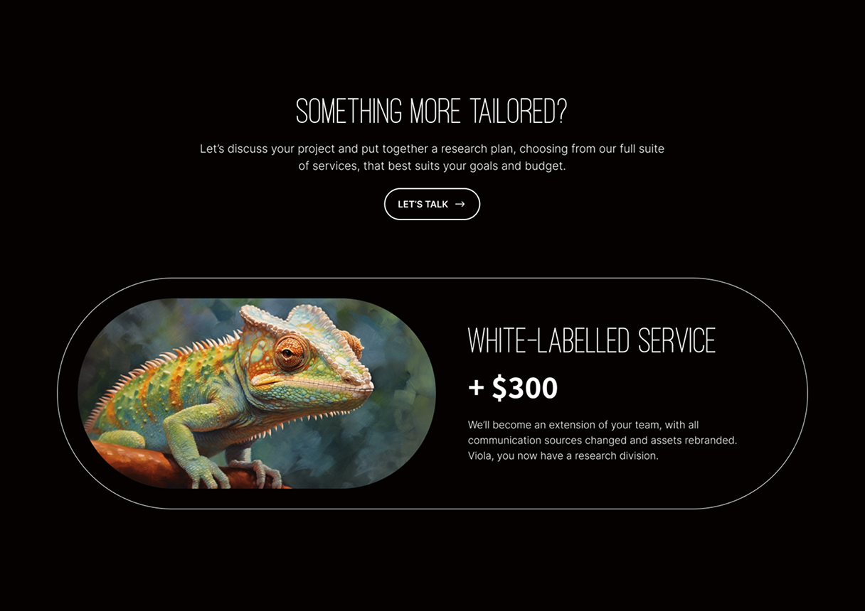 Research Lab website screenshot