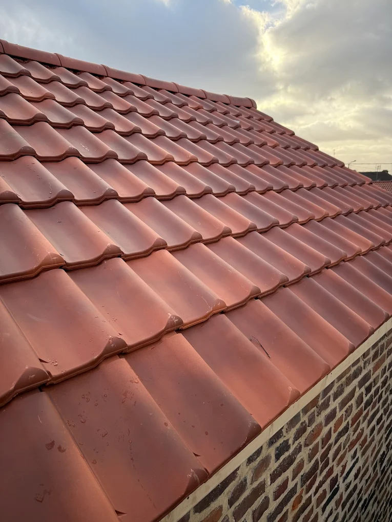 [background image] of downtown area (for a roofing contractor)