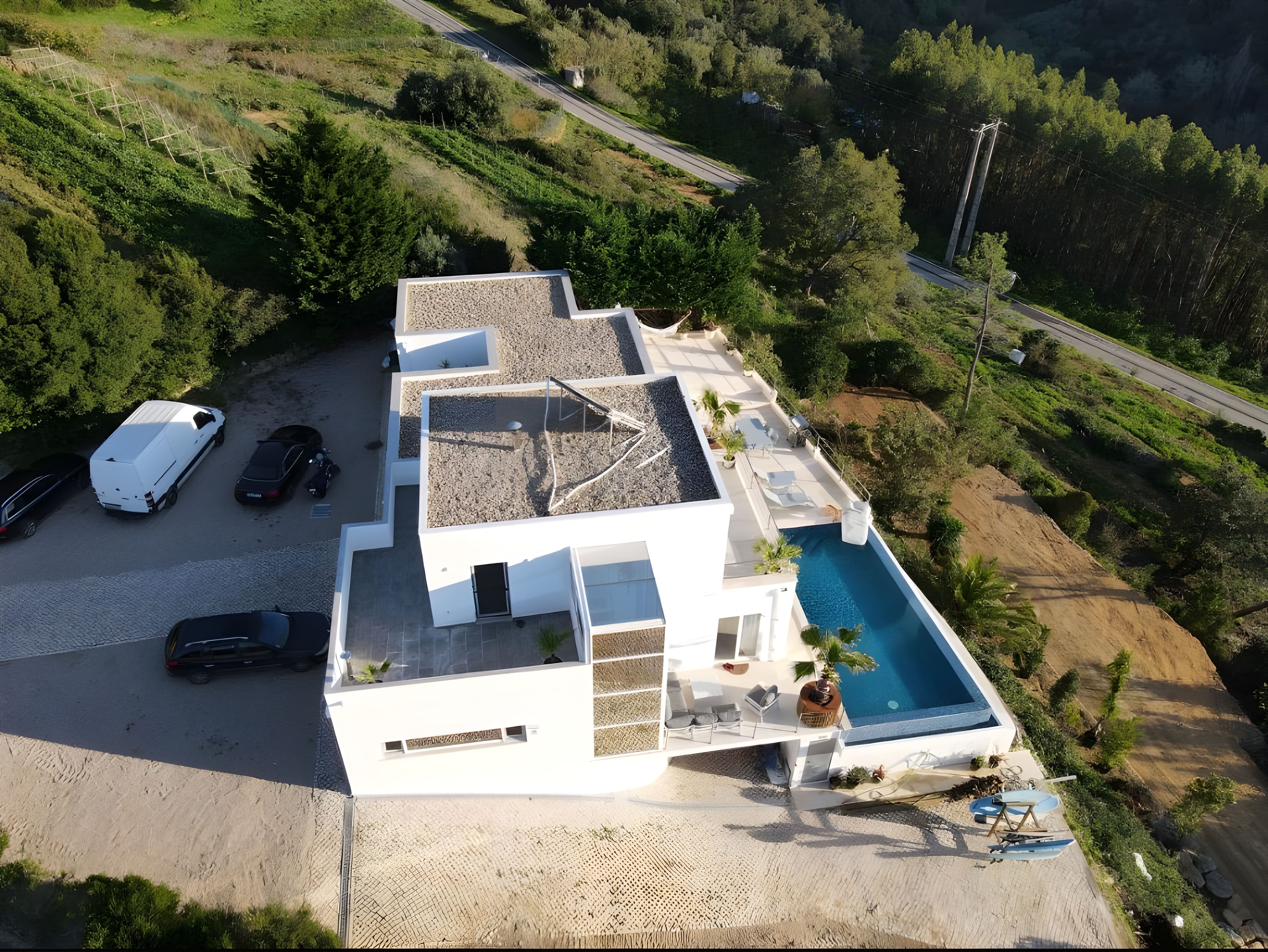 top view of the current construction project