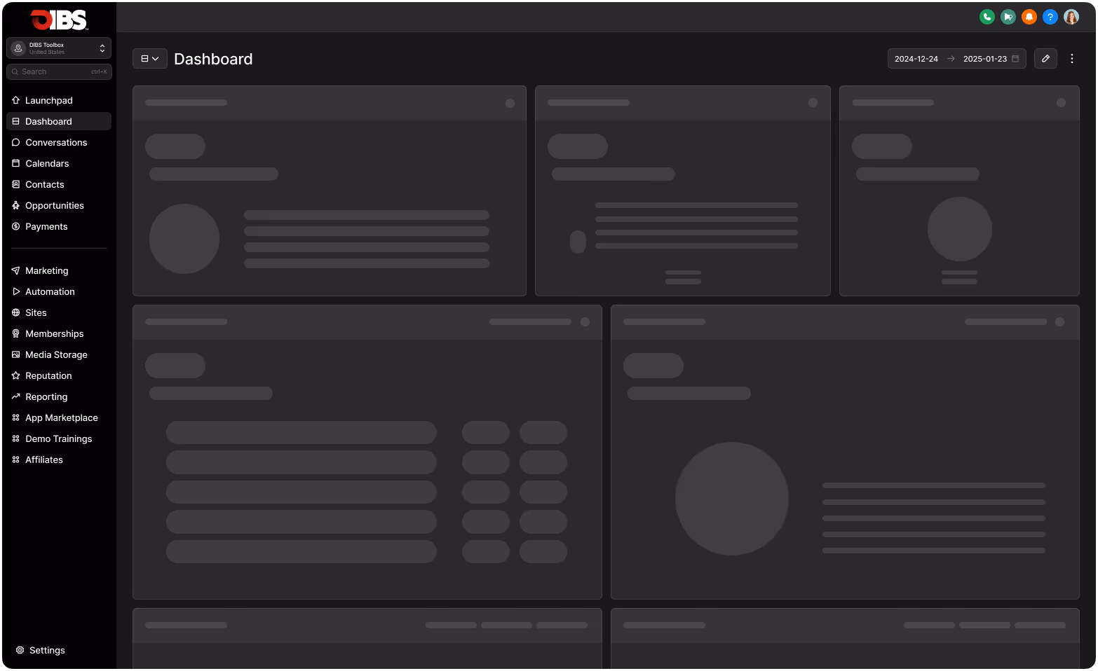 A mockup of the dibs toolbox software.