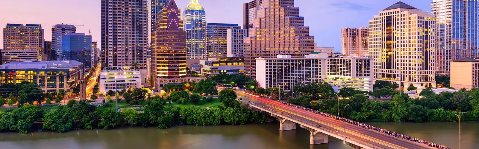 The Austin city skyline