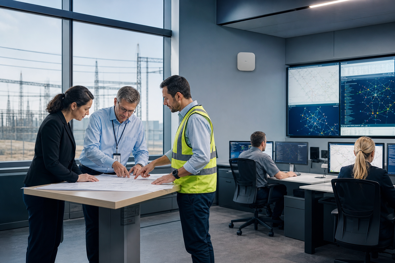 Control room with AllPower mesh Wi-Fi coverage