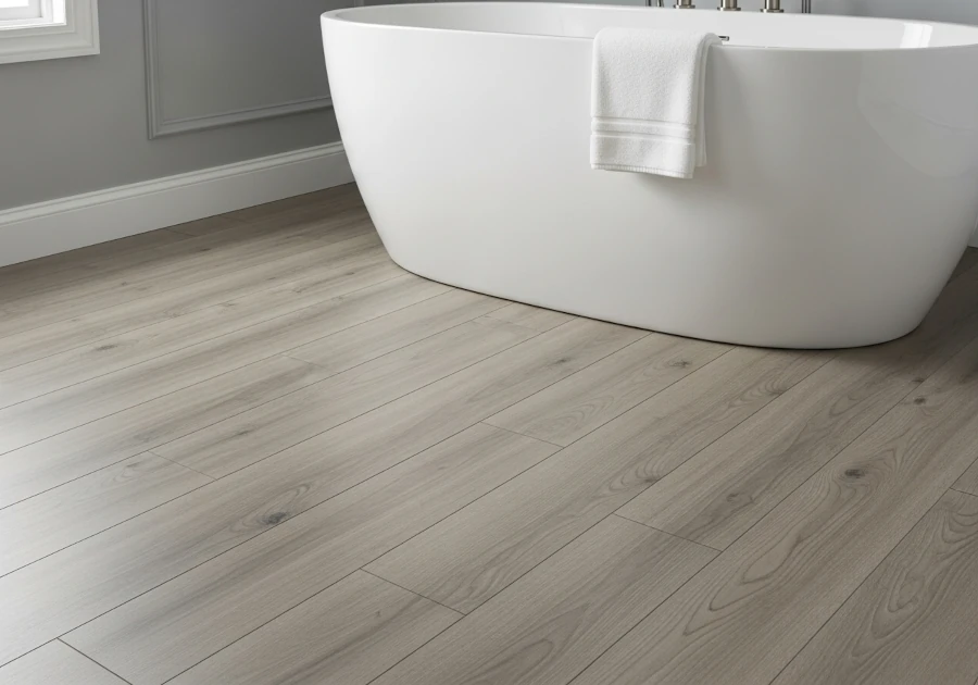 Vinyl Flooring in a bathroom