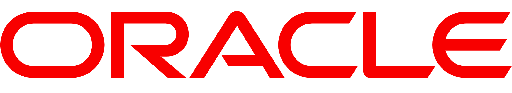 Logo d'Oracle en rouge.
