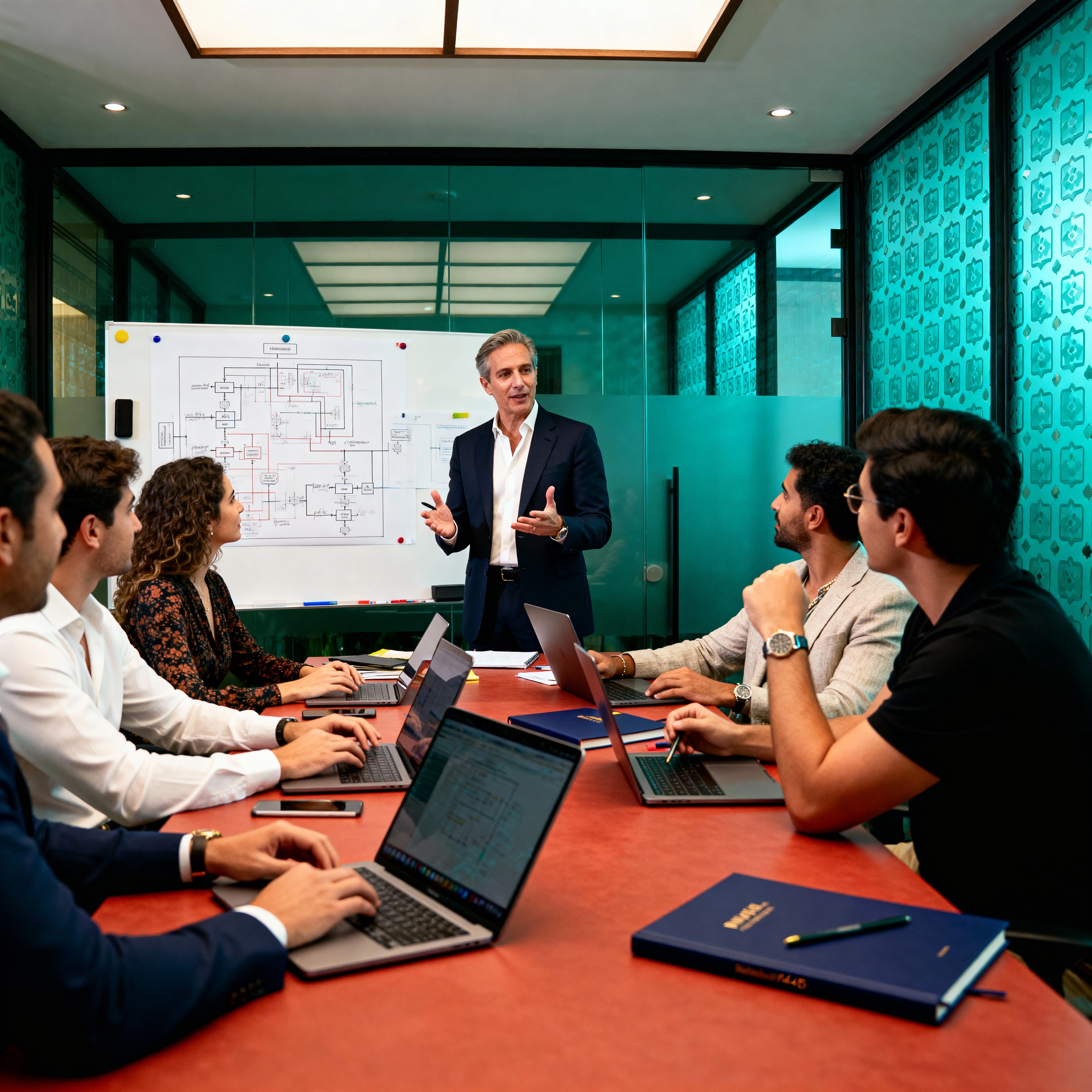 image of hightech control room (for a security company)