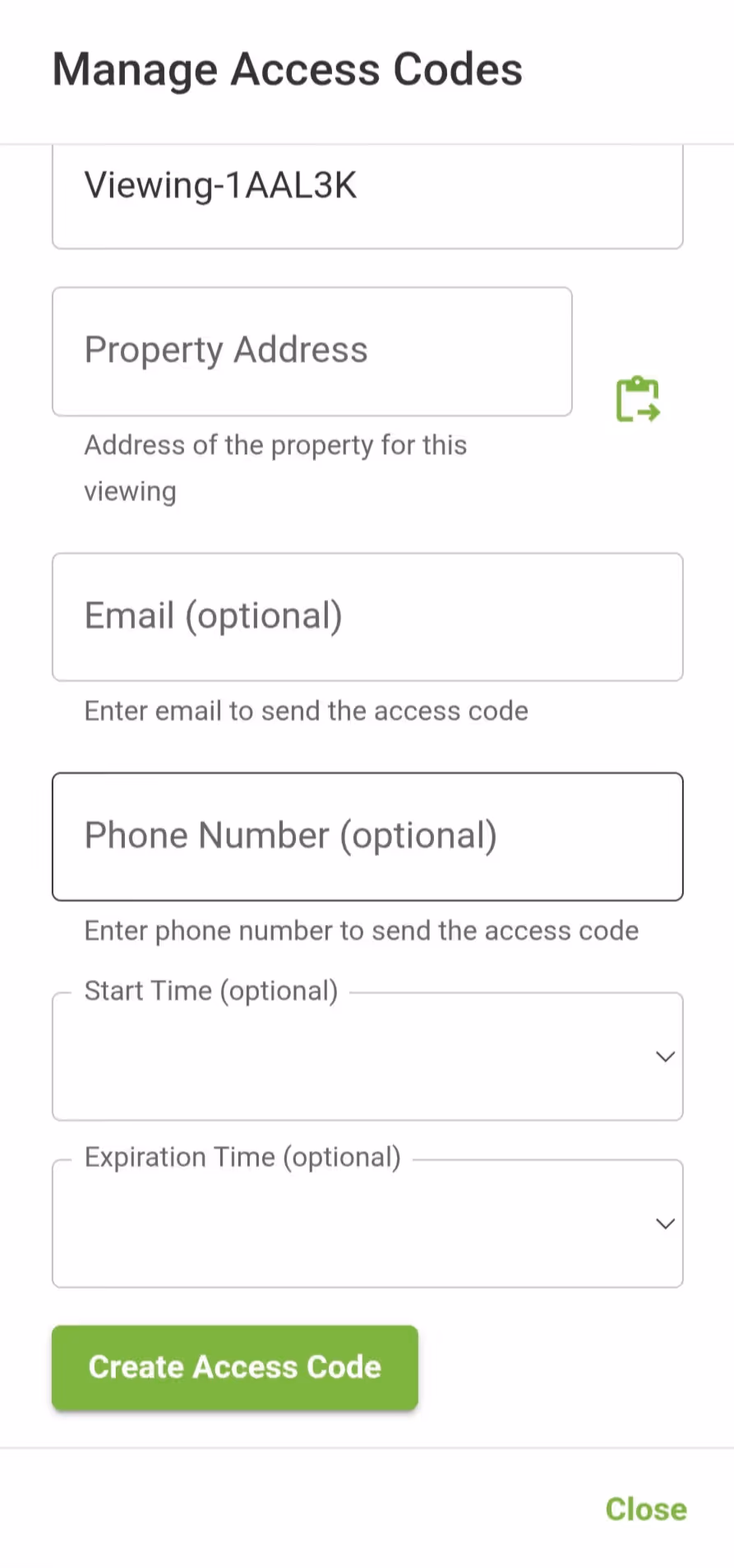 screenshot setting up a one time passcode 