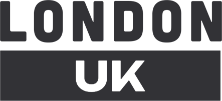 The word 'LONDON' in bold black uppercase letters above a solid black horizontal bar.