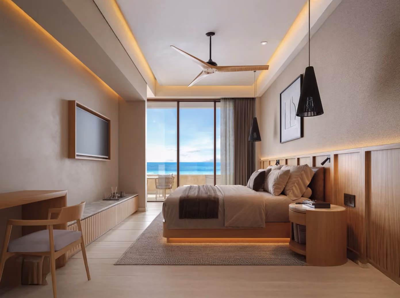 Ocean Front Master Suite 2 Queen Beds