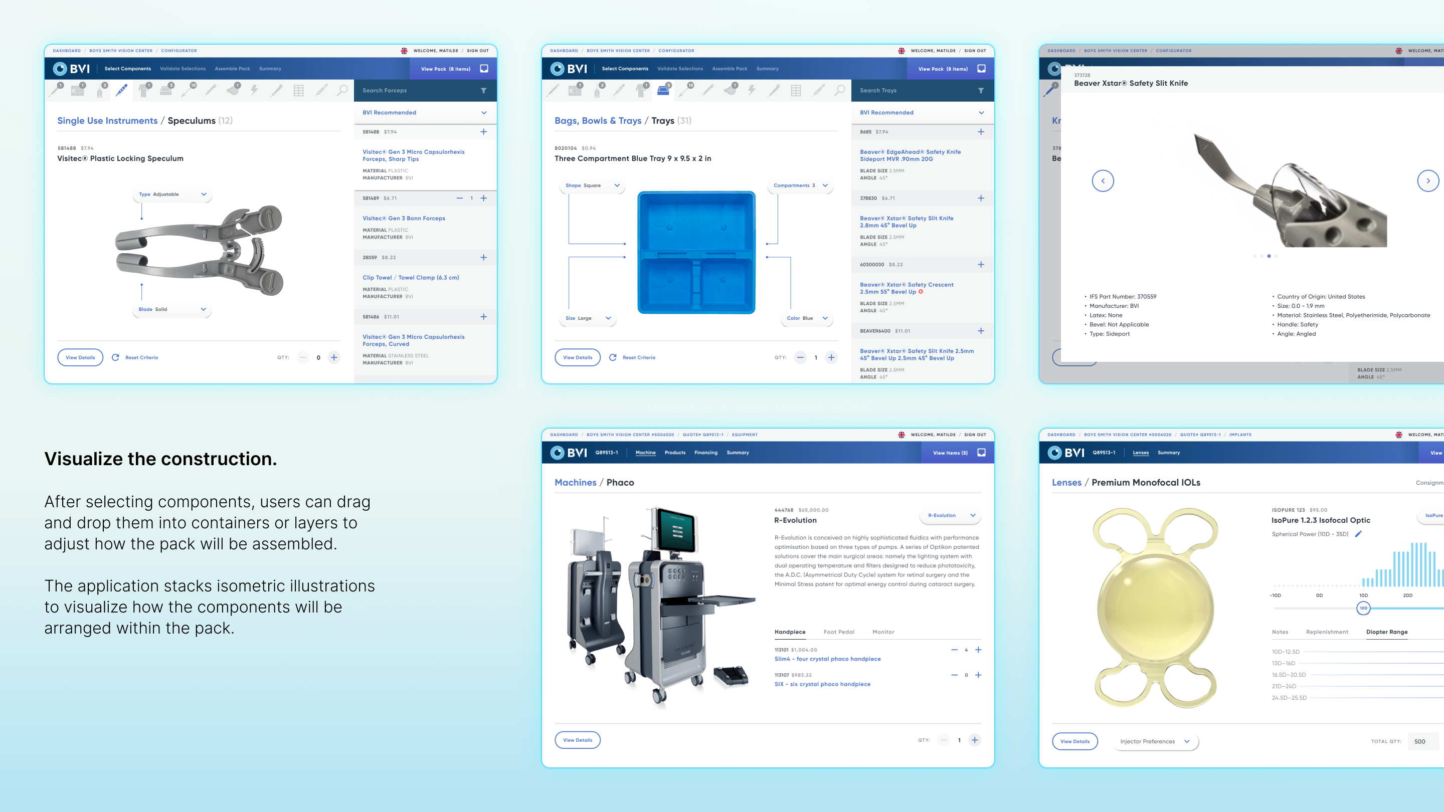 BVI Carousel - Product Screens