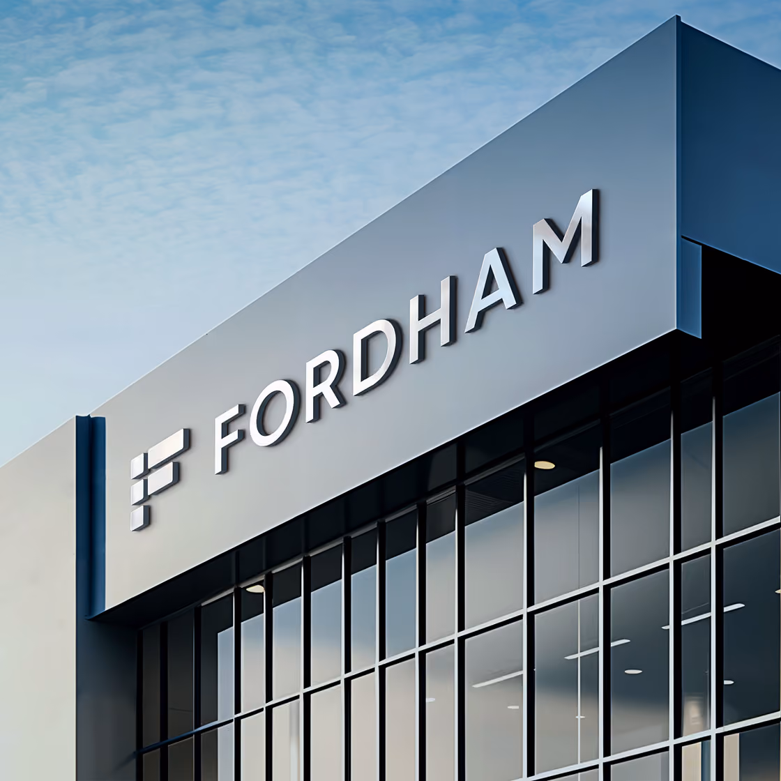 Fordham Estate Planning logo on a large enterprise building
