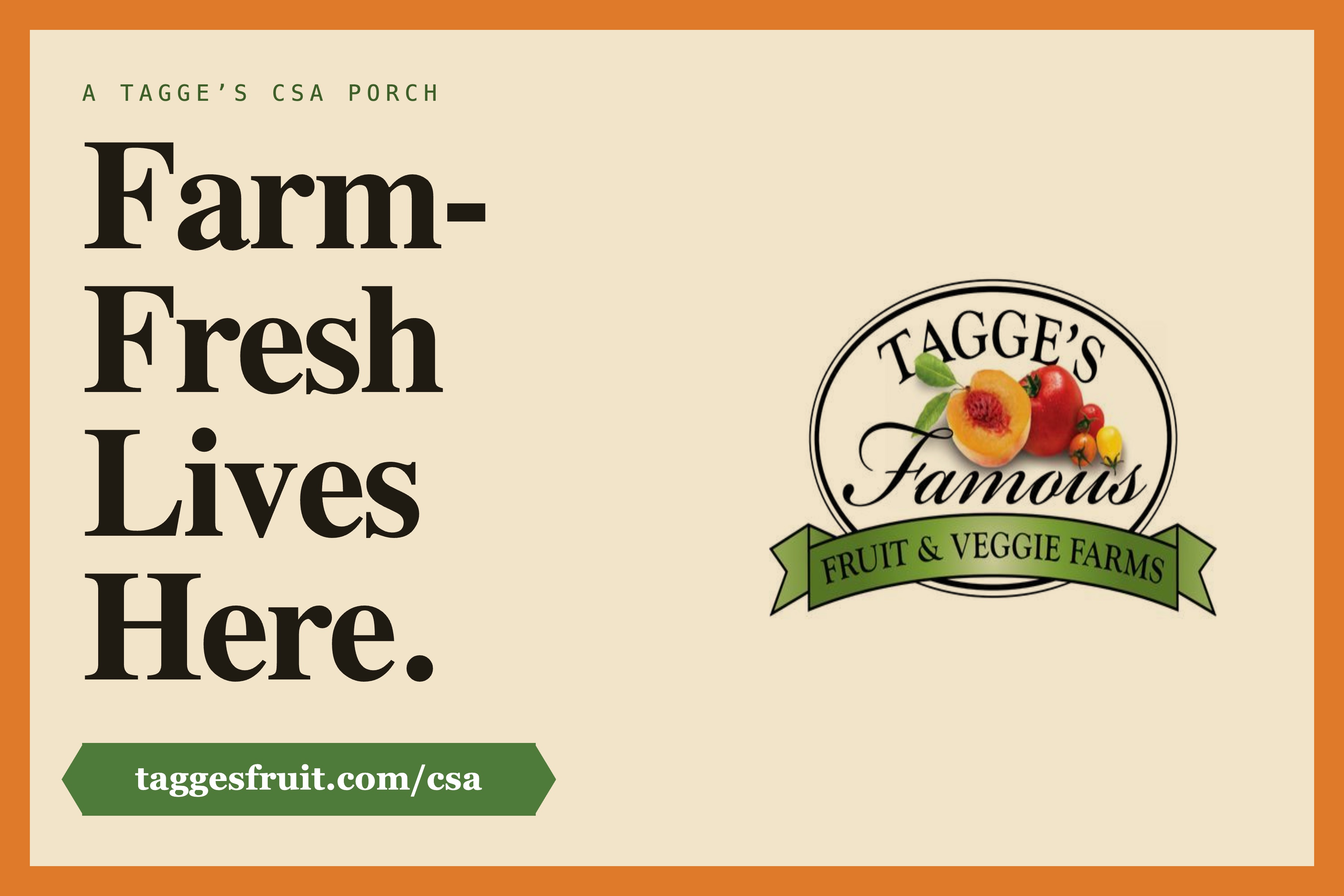 Yard sign — Farm-Fresh Lives Here