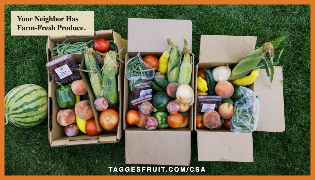 Wallet card front — full-bleed produce box