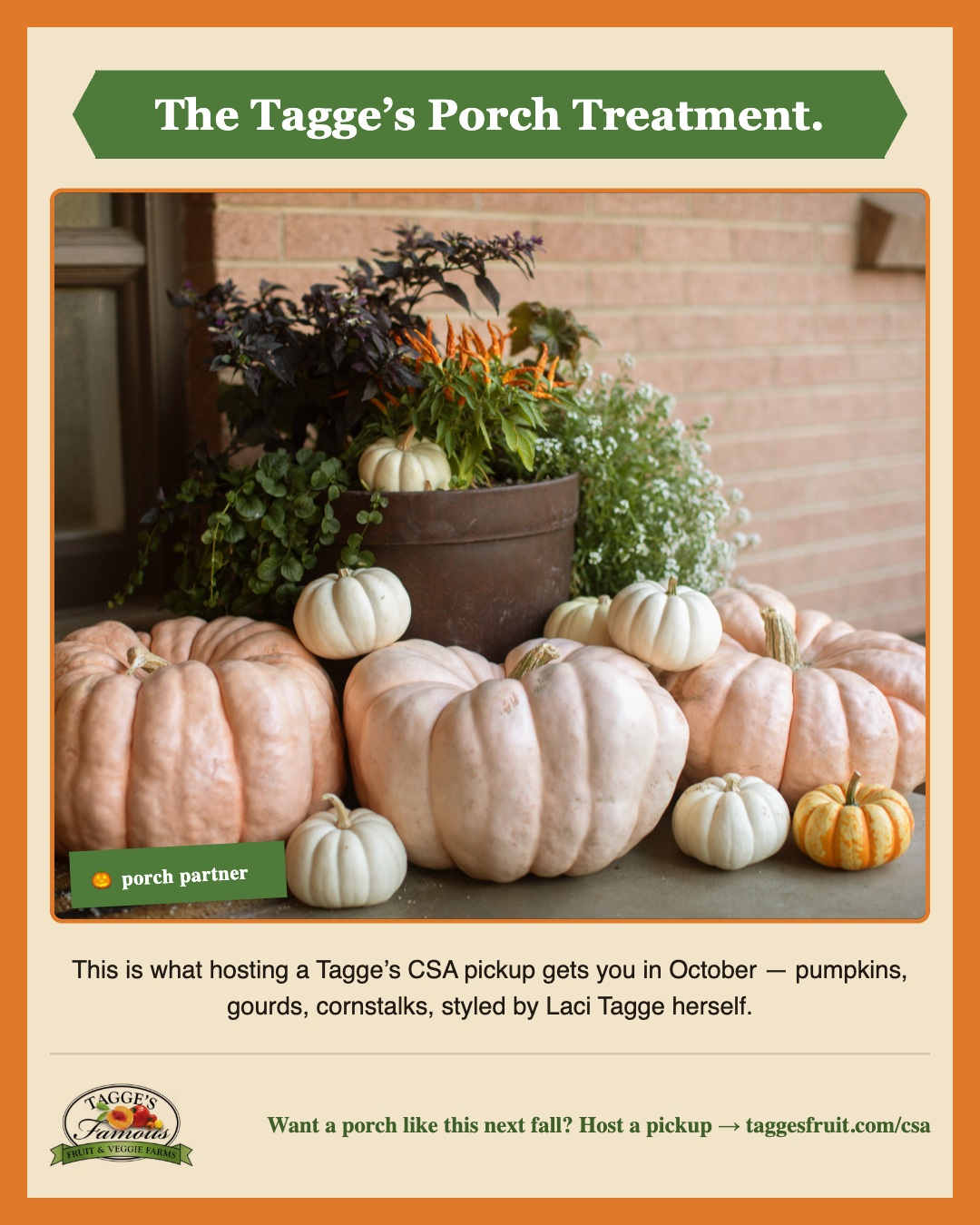 Feed Pumpkin Reveal 4:5 — The Tagge's Porch Treatment.