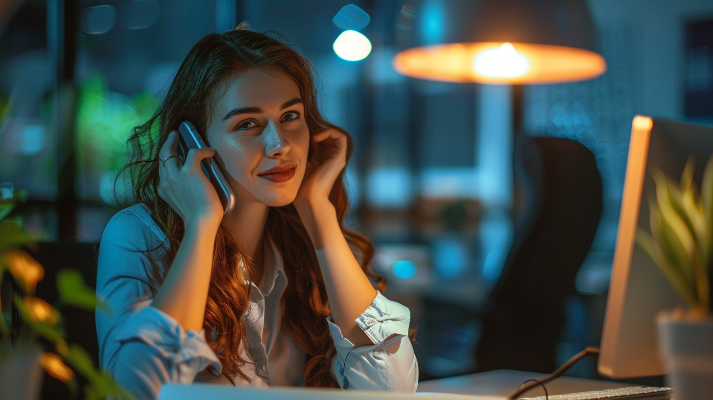 B2B salesperson staying composed and confident after a cold call rejection