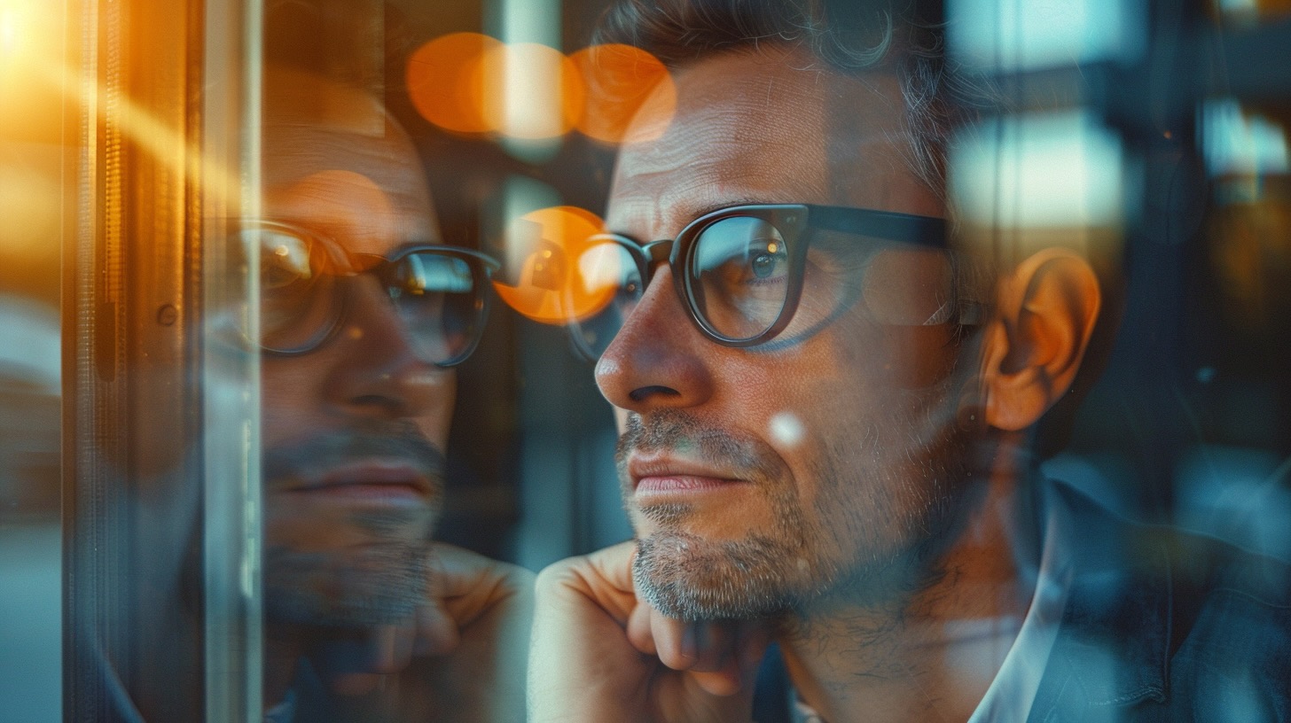 B2B salesperson seeing their future professional identity reflected back
