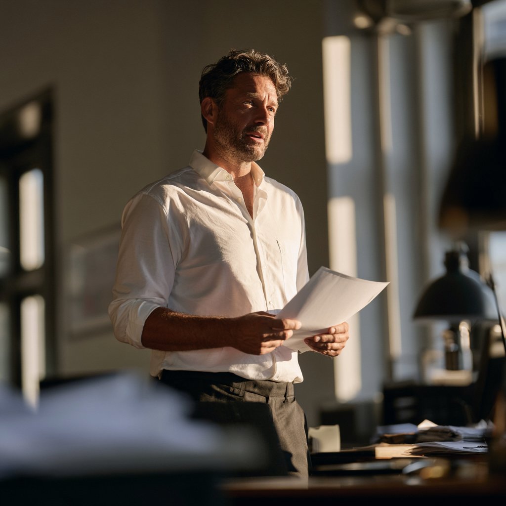 B2B salesperson role-playing cold call script out loud before a calling session