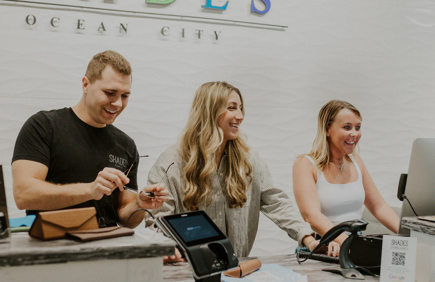 Ninety Six Shades Team helping customers in Ocean City