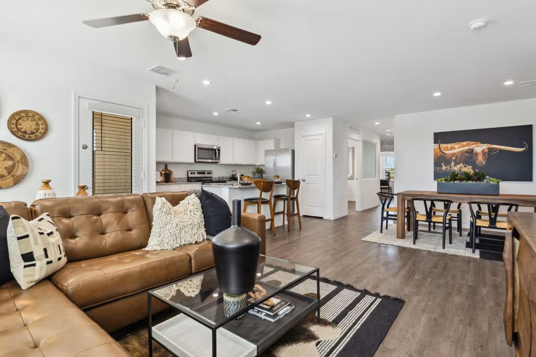 Staged living room