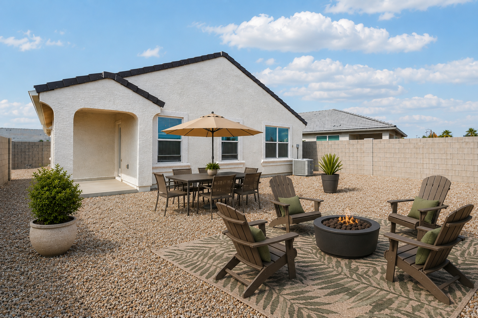 Backyard Staged
