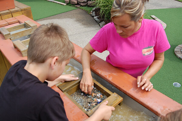Gemstone panning at Clubhouse
