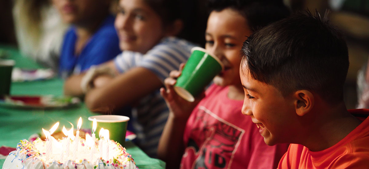 A kid having a birthday party with his friends at Clubhouse Fun Center in Rochester