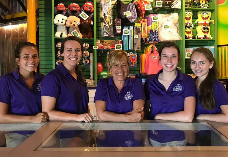Happy employees at Clubhouse Fun Center