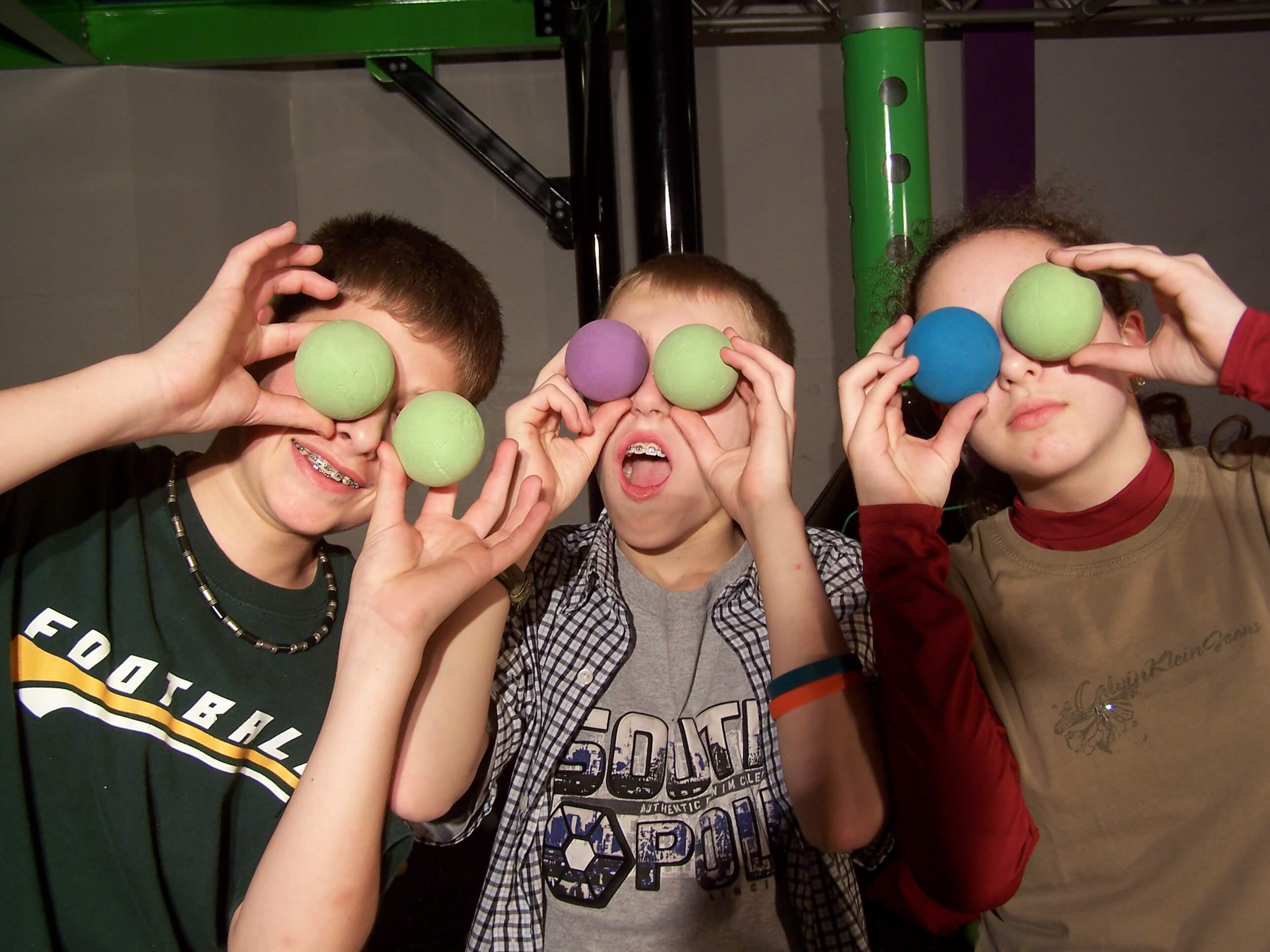 Kids playing with friends