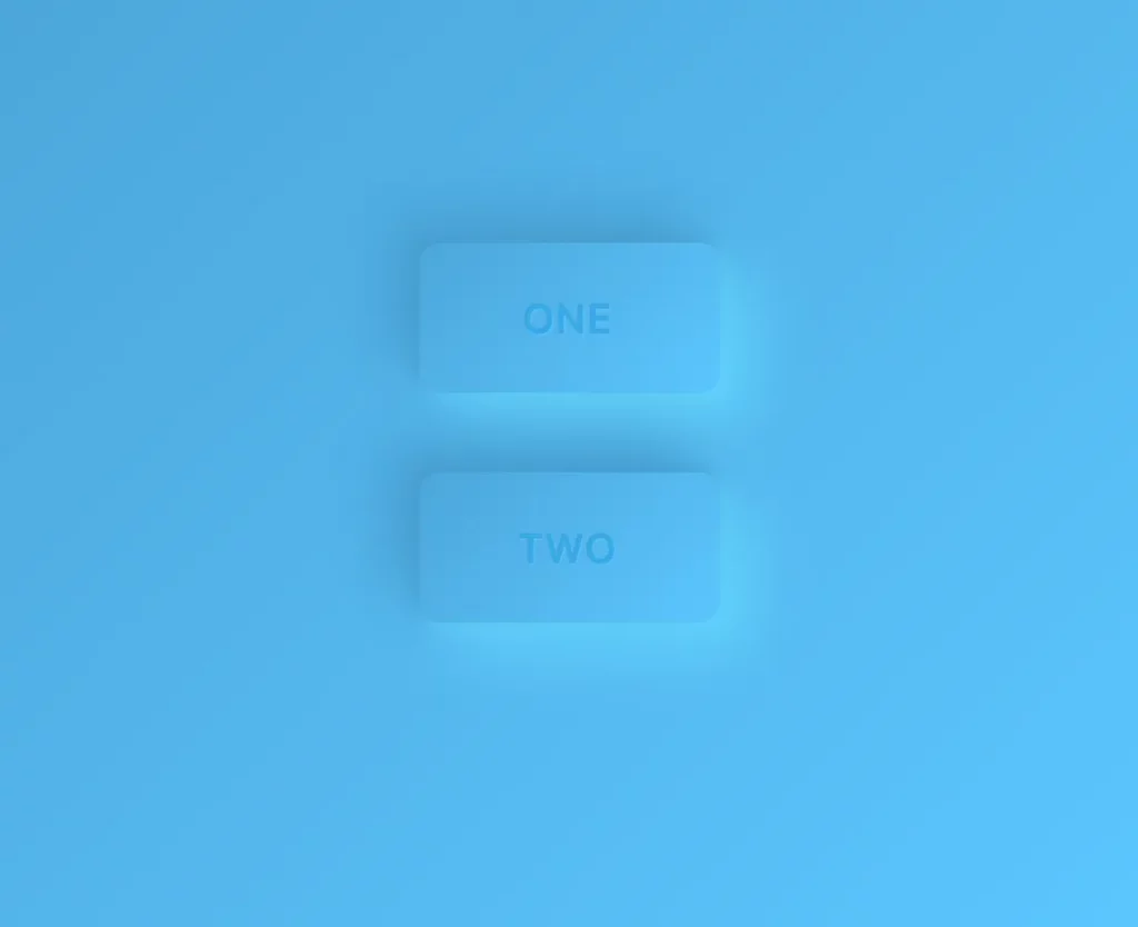 Blue neumorphic buttons