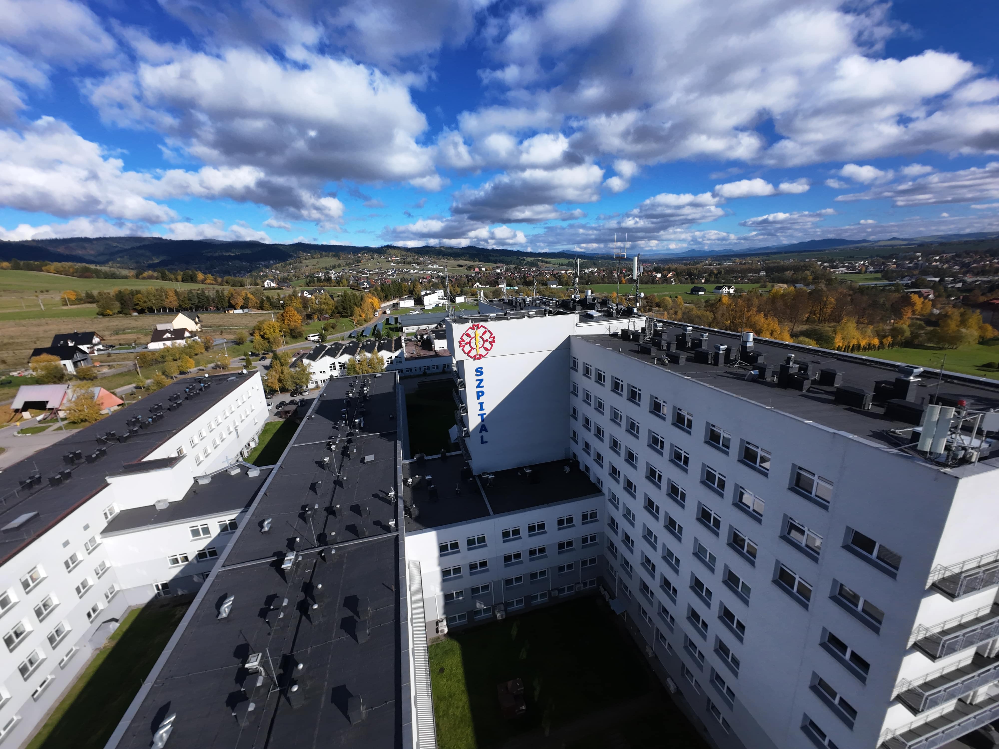 zdjecie drona szpitalu w nowym targu 
