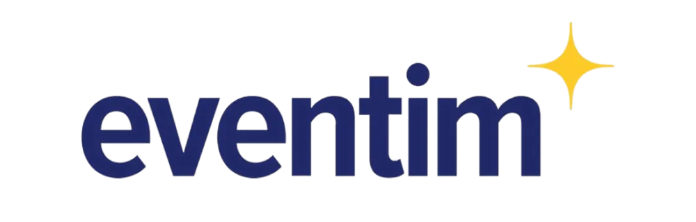 Eventim logo with dark blue lowercase text and a yellow star symbol.