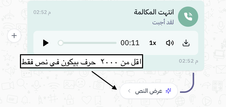 رسالة صوتية قصيرة - بدون ملخص