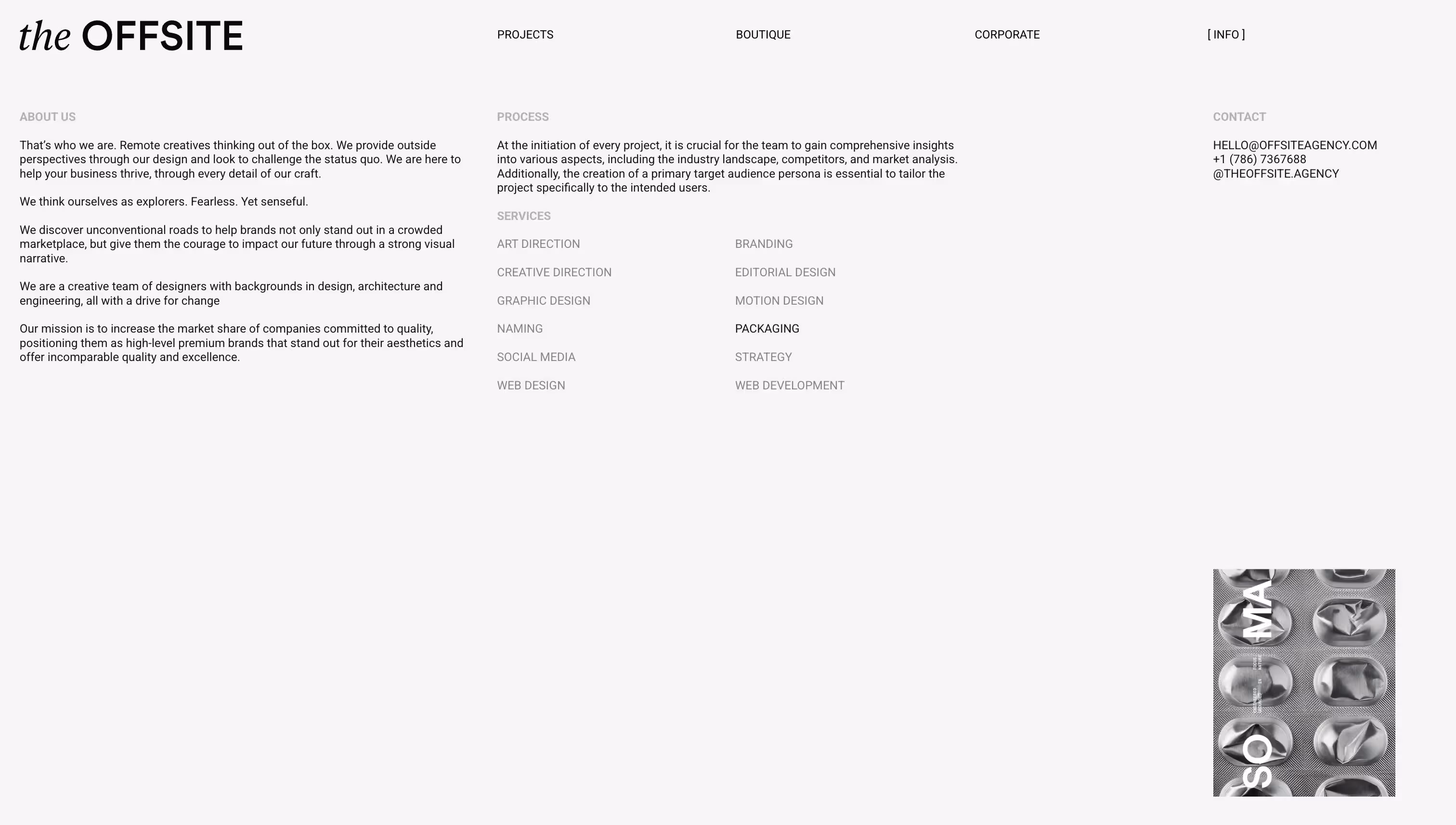 The Offsite Agency complete portfolio platform with 80K Instagram following