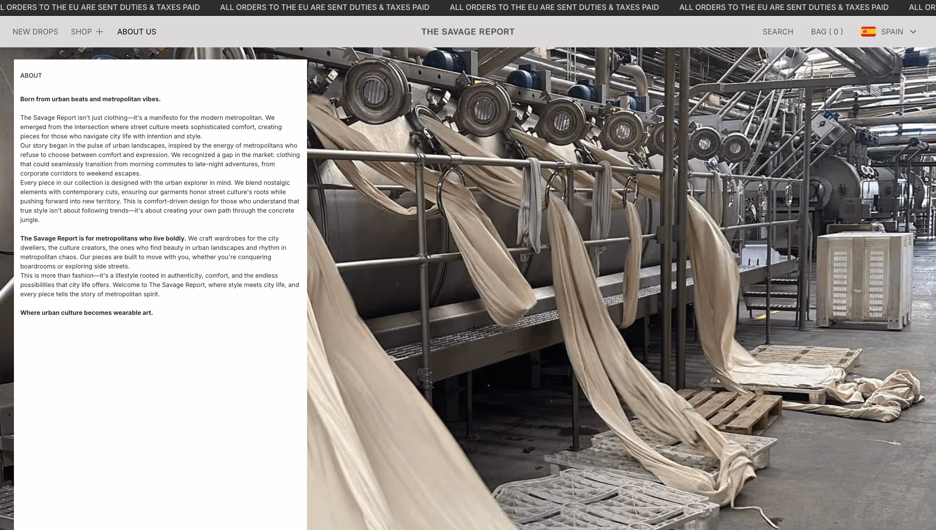 The Savage Report mobile-optimized shopping experience for streetwear enthusiasts